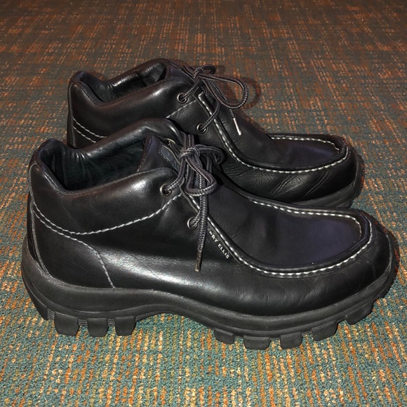 Perry Ellis Progress Lea Leather Ankle Boots/Size: 8 Men’s or 9.5 Women’s - Picture 1 of 8